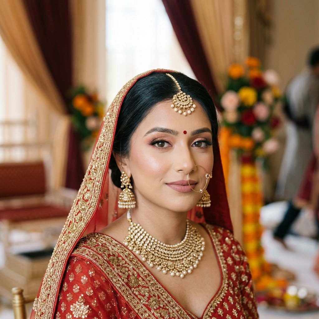 Indian Bride Flawless Engagement & Sagan Look